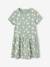 Meisjesjurk met print beige, bedrukt+groen, bedrukt+groengrijs+meerkleurig - vertbaudet enfant 