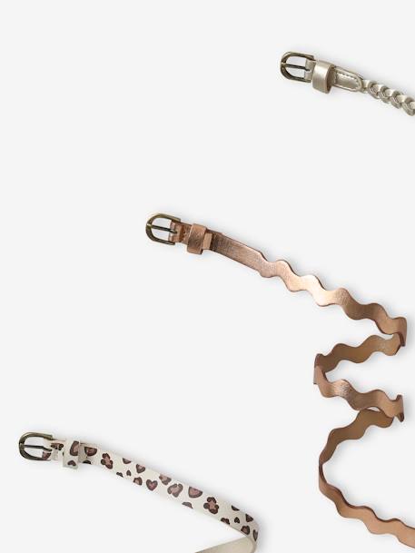Set van 3 riemen voor meisjes rozen - vertbaudet enfant 
