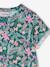 Meisjesjurk met print beige, bedrukt+groen, bedrukt+groengrijs+meerkleurig - vertbaudet enfant 