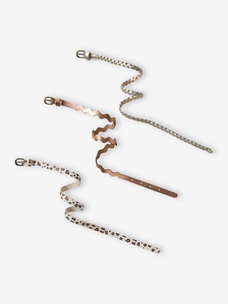 Set van 3 riemen voor meisjes rozen - vertbaudet enfant 