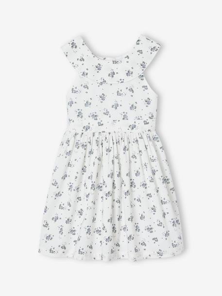 Jurk met bloemenprint wit - vertbaudet enfant 