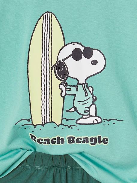 Jungen Sommer-Schlafanzug PEANUTS SNOOPY mit Surfer-Print smaragdgroen - vertbaudet enfant 