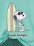 Jungen Sommer-Schlafanzug PEANUTS SNOOPY mit Surfer-Print smaragdgroen - vertbaudet enfant 
