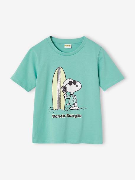 Jungen Sommer-Schlafanzug PEANUTS SNOOPY mit Surfer-Print smaragdgroen - vertbaudet enfant 