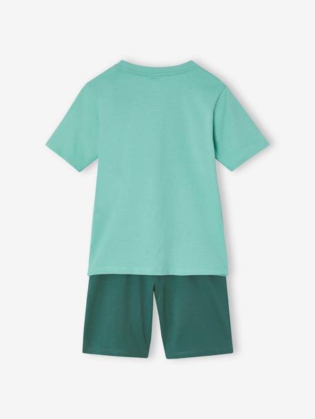 Jungen Sommer-Schlafanzug PEANUTS SNOOPY mit Surfer-Print smaragdgroen - vertbaudet enfant 