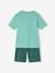 Jungen Sommer-Schlafanzug PEANUTS SNOOPY mit Surfer-Print smaragdgroen - vertbaudet enfant 