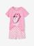 Kinder Sommer-Schlafanzug THE ROLLING STONES roze, geruit - vertbaudet enfant 
