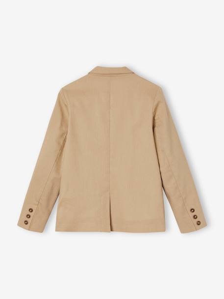 Feestelijk jasje voor jongens van katoen/linnen beige+blauw+donker marineblauw+lichtbeige+saliegroen - vertbaudet enfant 