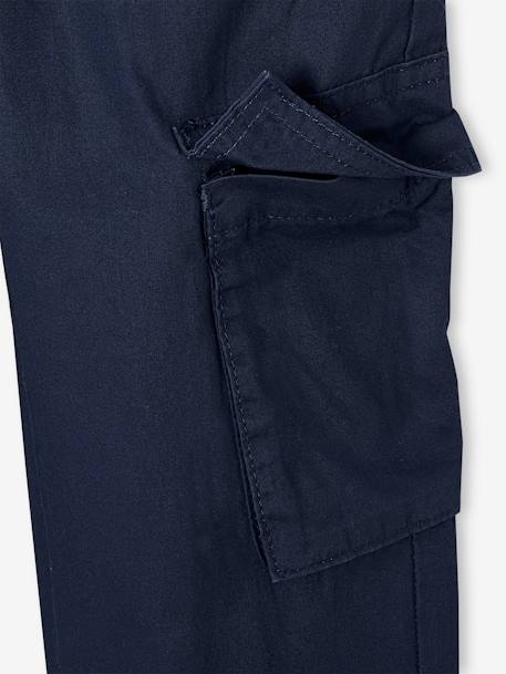 Rechte cargobroek voor jongens MorphologiK middelgrote heupomtrek nachtblauw+zandbeige - vertbaudet enfant 
