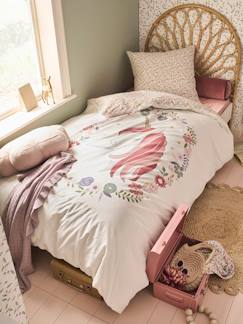 -Dekbedovertrekset + kussensloop kind PETITE LICORNE, met gerecycled katoen 