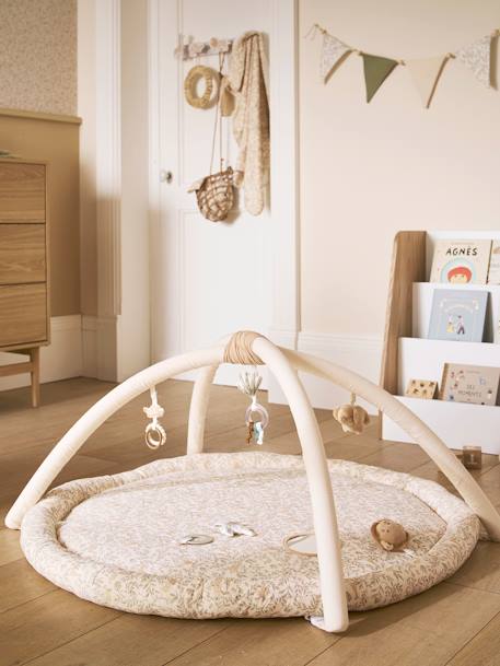 Meegroei speelmat met bogen en rand BABYLON beige+rood+sinaasappel+wit - vertbaudet enfant 