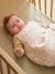 Personaliseerbare mouwloze trappelzak van katoengaas BABYLON beige, bedrukt - vertbaudet enfant 