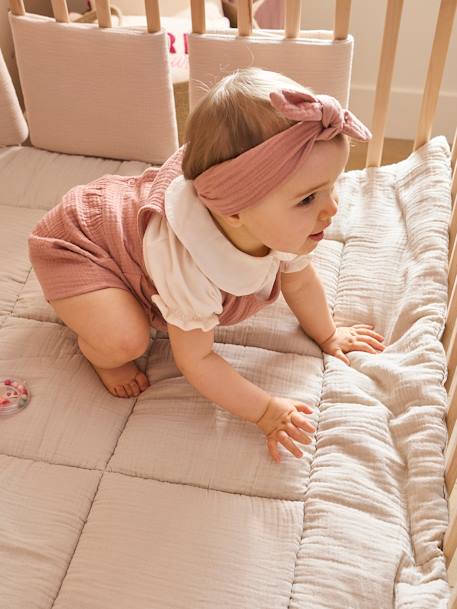 Effen bi-materiaal vloermat / boxkleed indigoblauw+okergeel+olijf+taupe+terracotta+vanille - vertbaudet enfant 