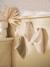 Set met 3 slabbetjes van katoengaas beige, bedrukt+ecru+grijsblauw+lichtroze+saliegroen+set groene panda+set vos+touw+veel beige+WIT - vertbaudet enfant 