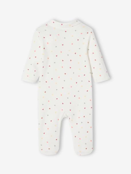 Babyset met slaappakje en 2 personaliseerbare rompertjes met hartjes snoepjesroze - vertbaudet enfant 