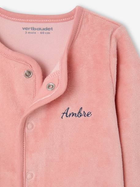 Geboorteset personaliseerbaar rompertje + tuinbroek + muts + vest rozen - vertbaudet enfant 