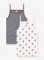 Set van 2 kindertopjes met spaghettibandjes in katoen met hartjesprint PETIT BATEAU wit - vertbaudet enfant 