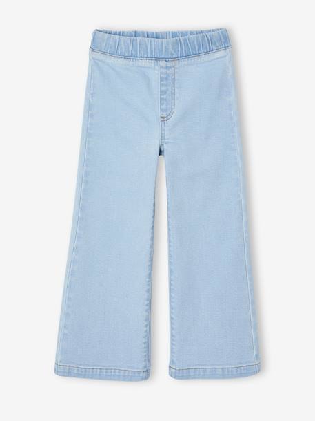 Wijde tregging voor meisjes van denim denimgrijs+donkerblauw+lichtblauw+middenblauw - vertbaudet enfant 