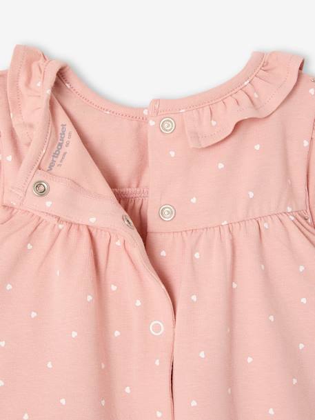Babyset jurk + legging + haarband rozen - vertbaudet enfant 