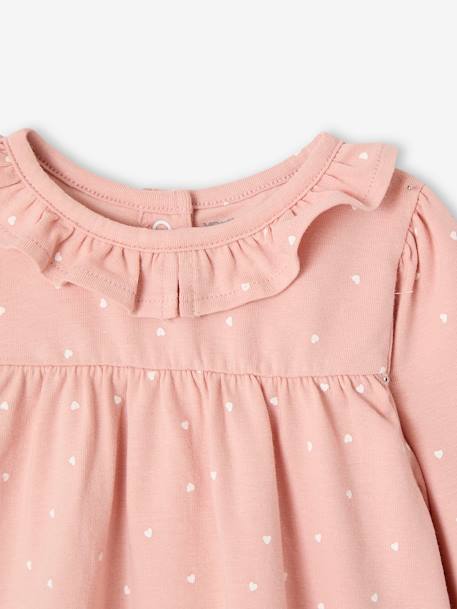 Babyset jurk + legging + haarband rozen - vertbaudet enfant 