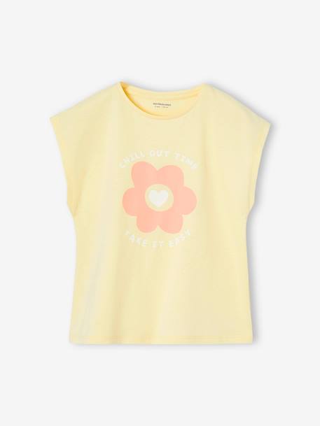 Set van 3 Basics meisjesshirts met korte mouwen bleekblauw+grijsblauw+roze (poederkleur) - vertbaudet enfant 
