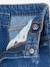 Rechte jeans MorphologiK meisjes heupomvang Small donkerblauw+gebleekt denim+stone - vertbaudet enfant 