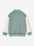 Teddy-sweatshirt in fleece voor jongens met lusbadge. antraciet+dennen+marineblauw+smaragdgroen - vertbaudet enfant 
