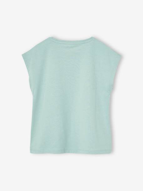 Set van 3 Basics meisjesshirts met korte mouwen bleekblauw+grijsblauw+roze (poederkleur) - vertbaudet enfant 