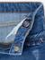 Rechte jeans MorphologiK meisjes heupomvang Large donkerblauw+gebleekt denim+stone - vertbaudet enfant 