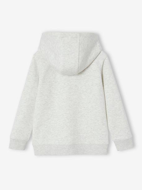 Jongenssweater met rits en capuchon Basics gemêleerd wit+okergeel+pecannoot+rood+turquoiseblauw - vertbaudet enfant 