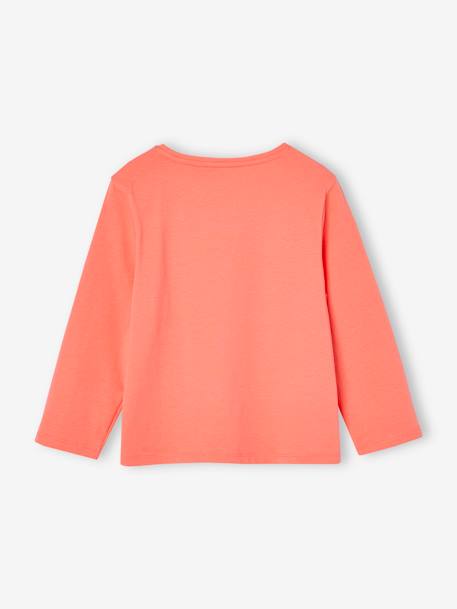 Set van 3 BASICS meisjesshirts met lange mouwen antraciet+ecru+grijsblauw+indigoblauw+koraal+rozen+zachtpaars - vertbaudet enfant 