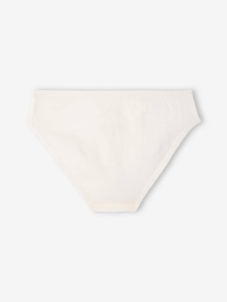 Set van 7 meisjesonderbroeken met print ecru - vertbaudet enfant 
