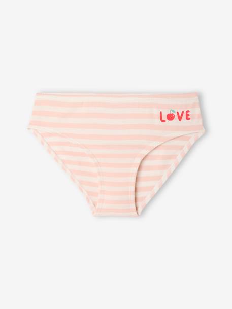 Set van 7 meisjesonderbroeken met print ecru - vertbaudet enfant 