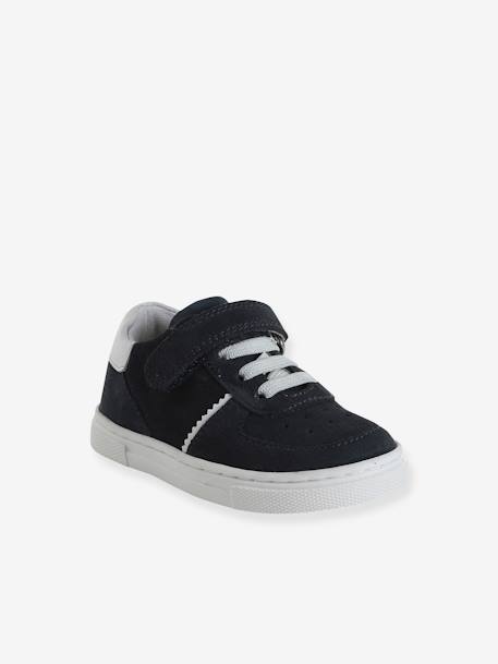 Geweven en klittenband baby lederen manden marineblauw - vertbaudet enfant 