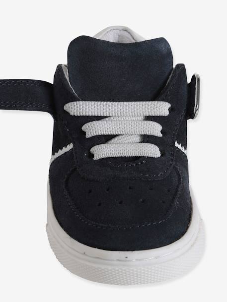 Geweven en klittenband baby lederen manden marineblauw - vertbaudet enfant 