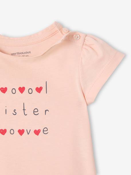 Set van 2 Basics T-shirts met korte mouwen lichtroze - vertbaudet enfant 