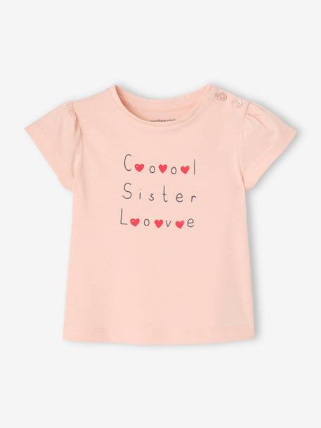 Set van 2 Basics T-shirts met korte mouwen lichtroze - vertbaudet enfant 