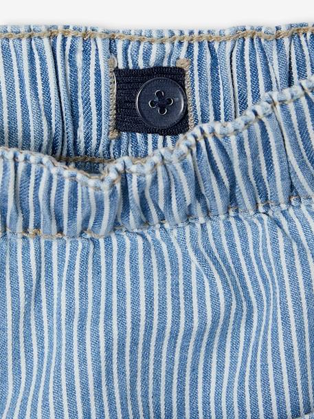 Denim jongensbermuda, gemakkelijk aan te trekken blauw, bedrukt+blauw, gestreept+denimgrijs+double stone+stone - vertbaudet enfant 
