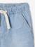 Denim jongensbermuda, gemakkelijk aan te trekken blauw, bedrukt+blauw, gestreept+denimgrijs+double stone+stone - vertbaudet enfant 