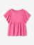 Shirt-blouse voor meisjes met motiefjes ecru+pioenroos - vertbaudet enfant 