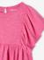 Shirt-blouse voor meisjes met motiefjes ecru+pioenroos - vertbaudet enfant 