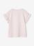Meisjes-T-shirt met iriserend motief en korte mouwen met ruches antraciet+lichtgeel+lichtroze+marineblauw - vertbaudet enfant 