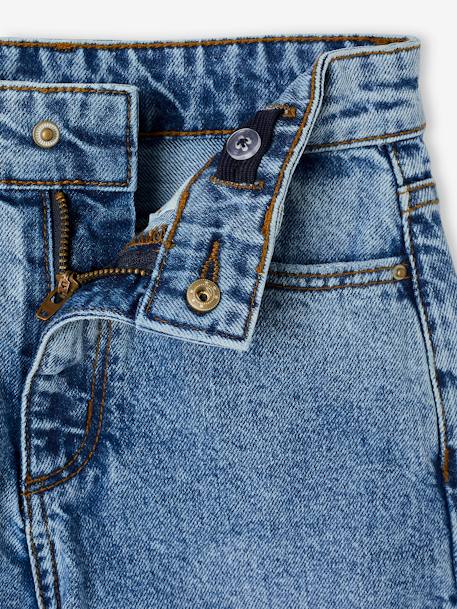 Ruime meisjesjeans MorphologiK met een smalle taille denimgrijs+donkerblauw+lichtblauw+middenblauw - vertbaudet enfant 