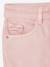 Slim meisjesbroek smalle lichaamsbouw antraciet+roze (poederkleur) - vertbaudet enfant 