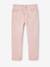 Slim fit wijde meisjesbroek MorphologiK antraciet+roze (poederkleur) - vertbaudet enfant 