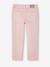 Slim fit wijde meisjesbroek MorphologiK antraciet+roze (poederkleur) - vertbaudet enfant 