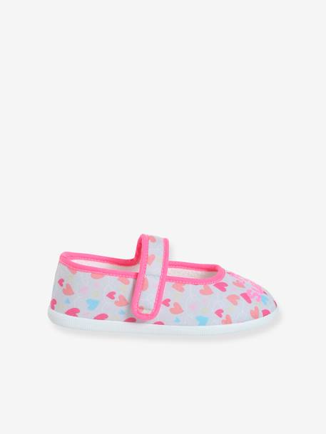 Kinderschoentjes met ballerina-stijl en klittenband rozen - vertbaudet enfant 