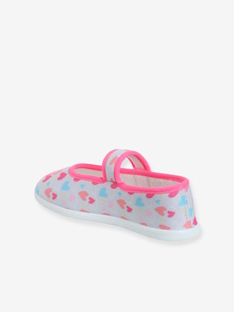 Kinderschoentjes met ballerina-stijl en klittenband rozen - vertbaudet enfant 