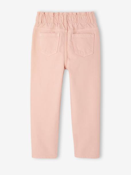 Paperbag meisjesbroek met hartjeszakken roze (poederkleur) - vertbaudet enfant 