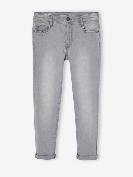 Slim fit jongensjeans Morphologik 'waterless' heupomtrek MEDIUM DENIM DONKERGRIJS+denimgrijs+double stone+RUW DENIM+STONE+zwart denim - vertbaudet enfant 